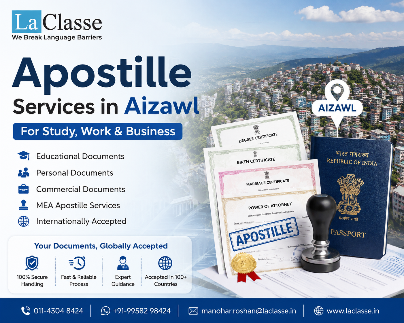 Apostille Services in Aizawl for Study, Work & Business